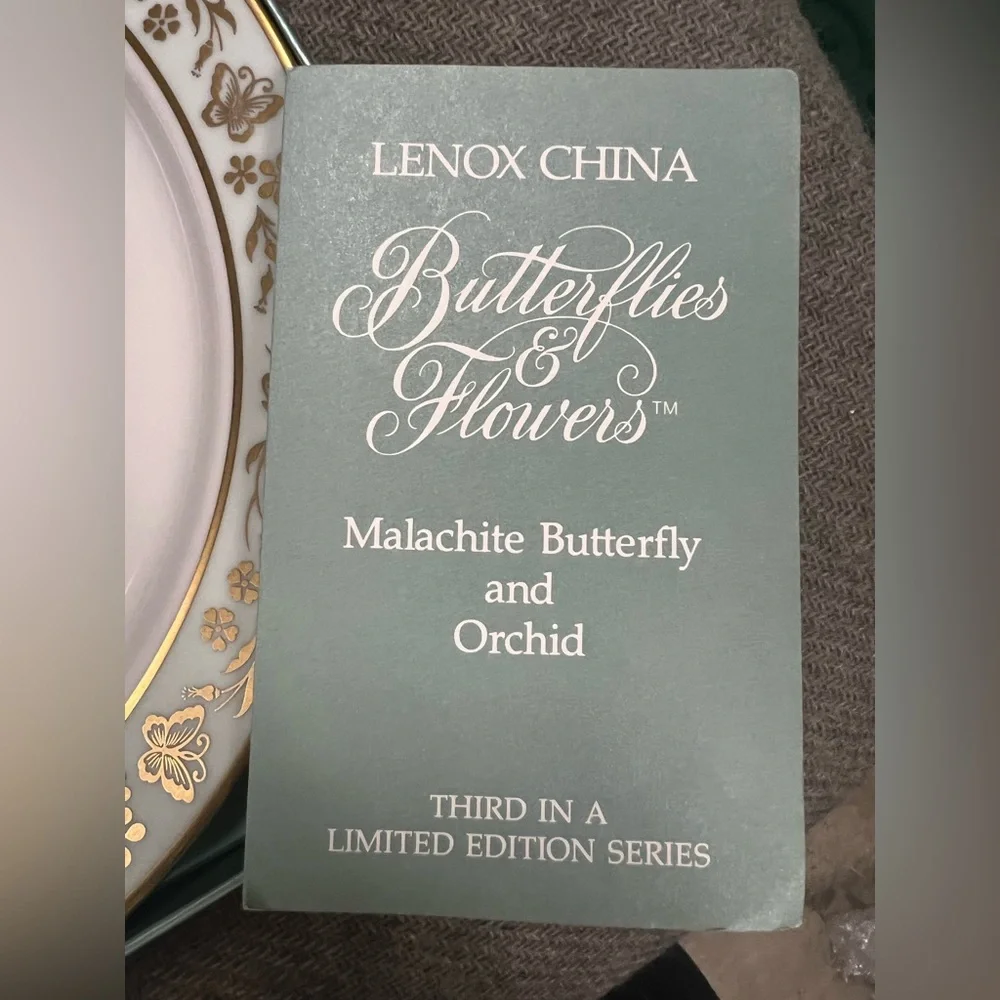 ✨Vintage✨Limited Edition Lenox Butterflies & Flowers Collectible Plate in Box